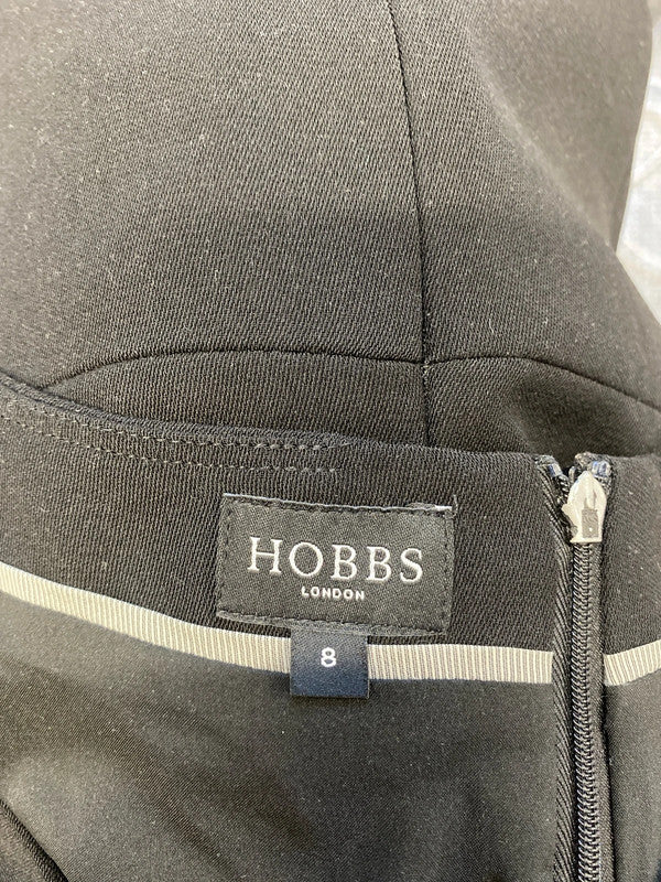 Lovely Hobbs business formal black midi dress UK 8 AG006