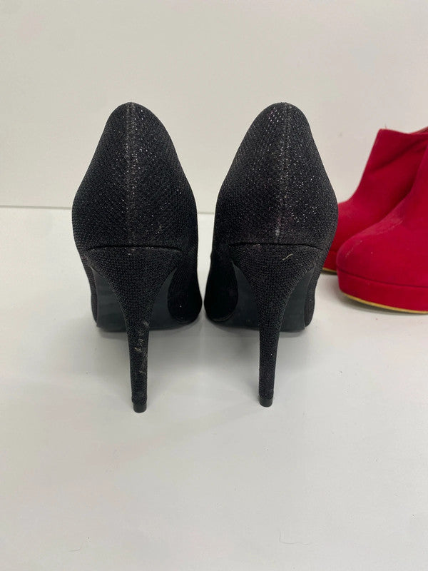 Fabulous duo of heels red black #7 UK5 MA003