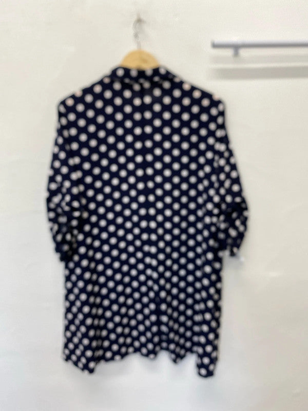 Fabulous Stella Morgan crepe spot shirt tunic Uk16 IM001