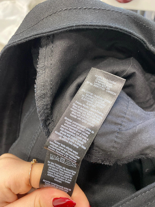 Lovely Wallis black crop trousers zip pocket UK 10 SW001