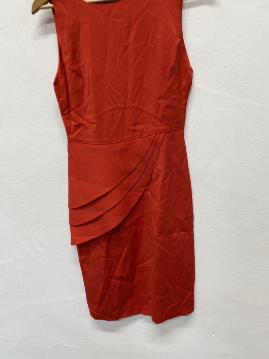 Alice + Olivia Dress Orange Cut-out Back Retro Vibes Uk xs SD002