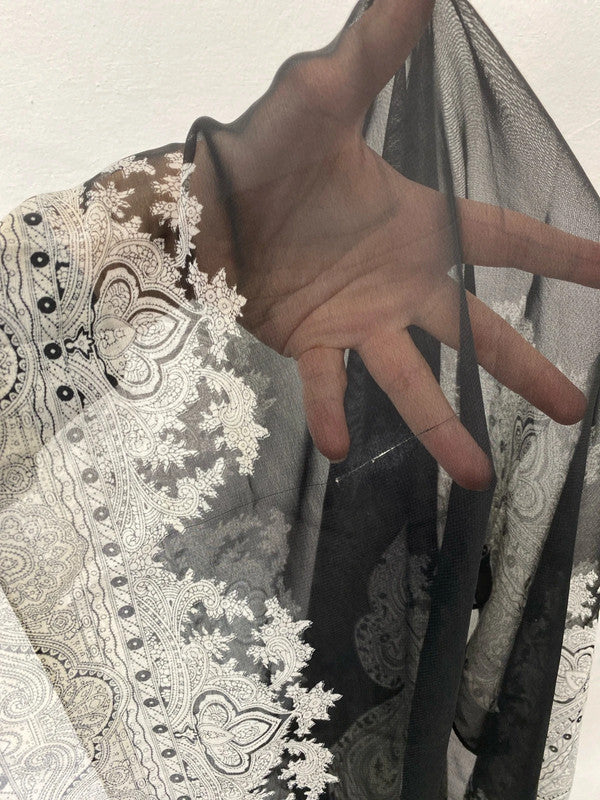 Malissa J & Unbranded Fabulous Black & White Scarves Trio #4 IM001