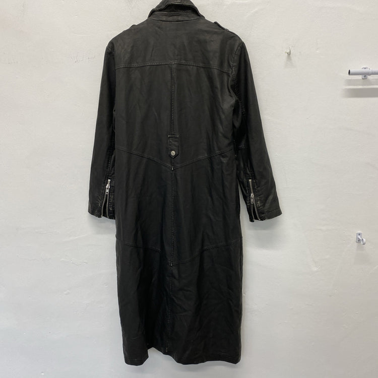 Free People Isabelle Distressed Vegan Leather Moto Jacket Size M SS002