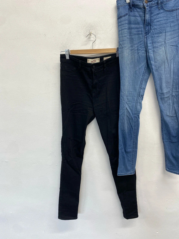 Lovely duo of Hollister jeans blue black skinny w27 jh001 #3