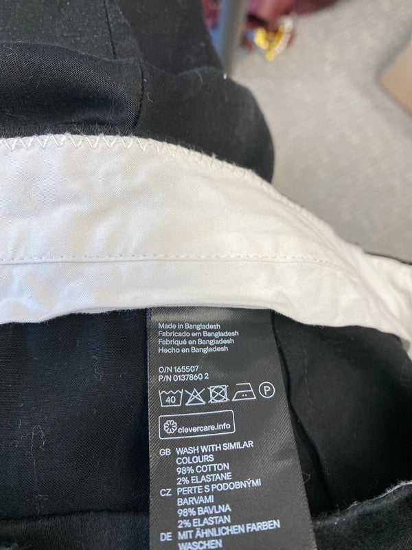 Fabulous Duo of H&M smart Black trousers formal work event Uk16 #32 KM003