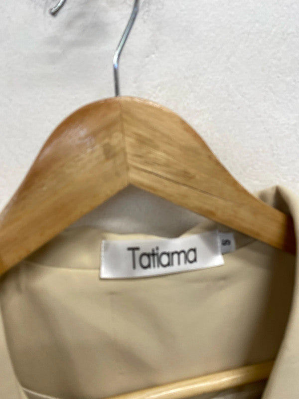 Stunning tatiama cream belted blazer UK S AE001