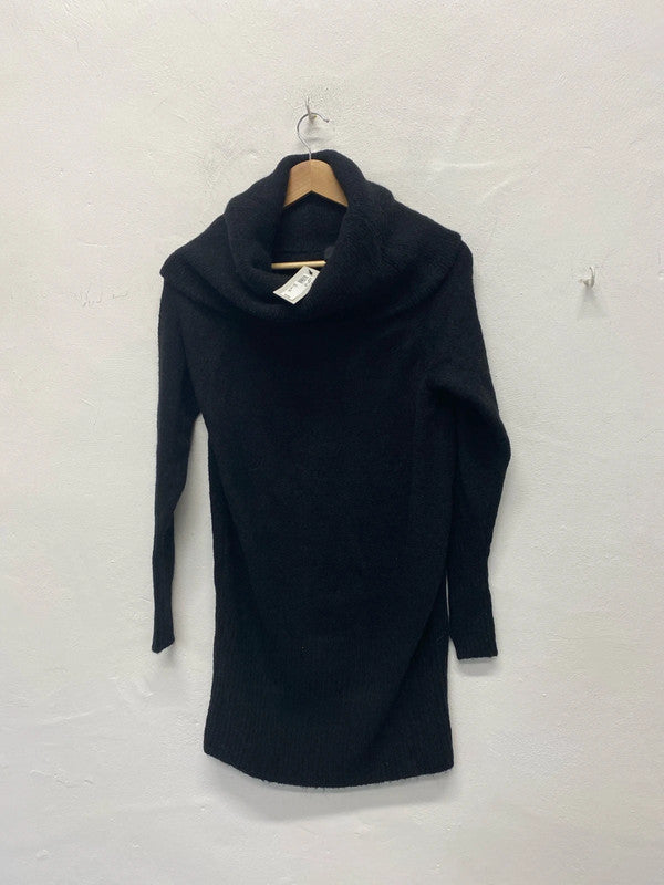 Stunning New funnel neck jumper dress UK6 super cosy KM004