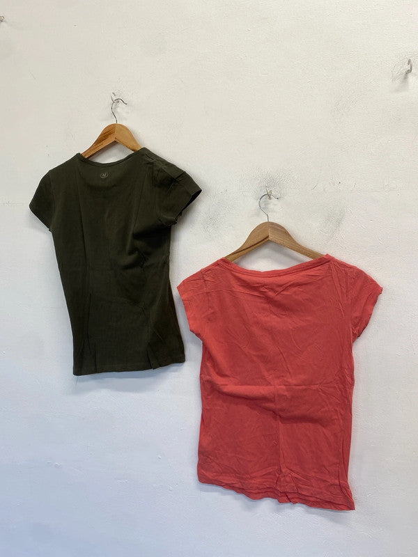 Lovely duo of T-shirts diesel mango UK M SW001 #11