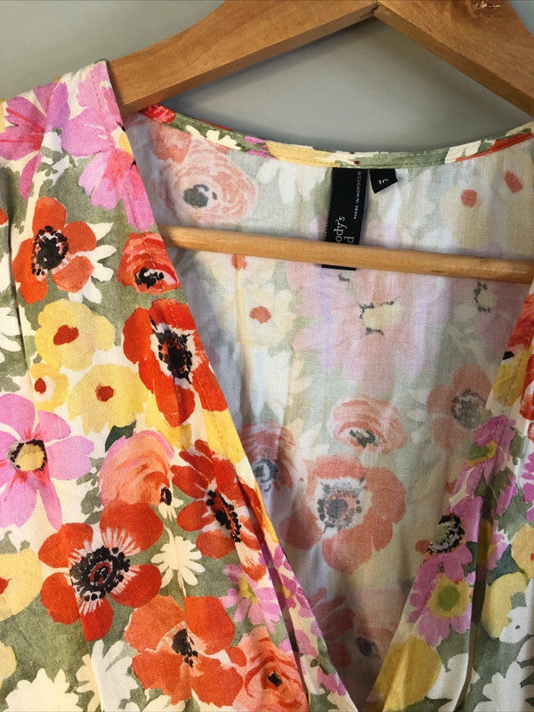 Lovely Floral Midi Tea Dress by Nobody’s Child KR002