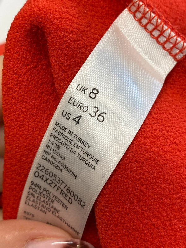 Lovely Topshop red peplum top UK 8 HDR01