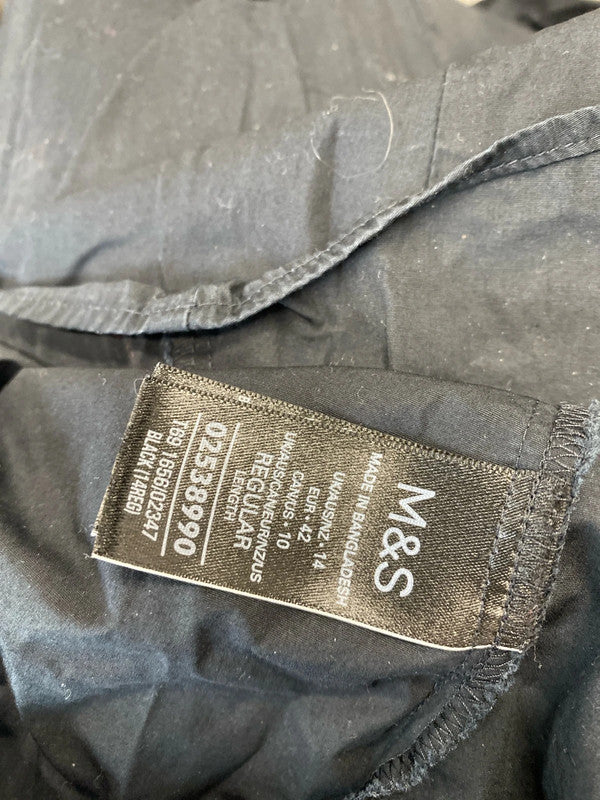 Fabulous lightweight summer black dress gypsy boho vibes Uk14 M&S LB005