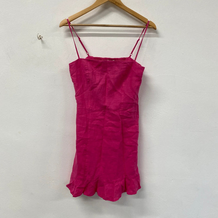 & Other Stories Cami Pink Linen Mini Dress NWT UK 12 KS002