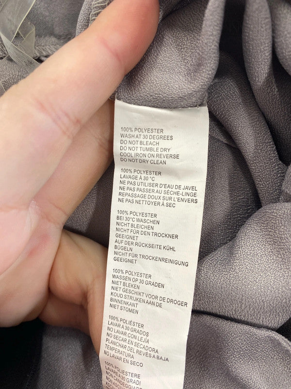 Boohoo Chic Lavender Grey Wide Leg Trousers UK 12 MS002