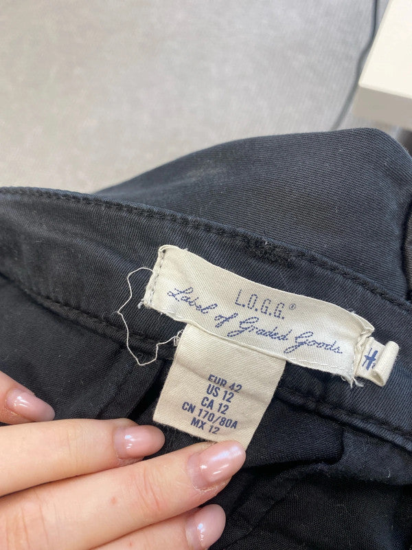 Lovely duo of H&M cargo trousers black khaki UK 14 #19 KM003