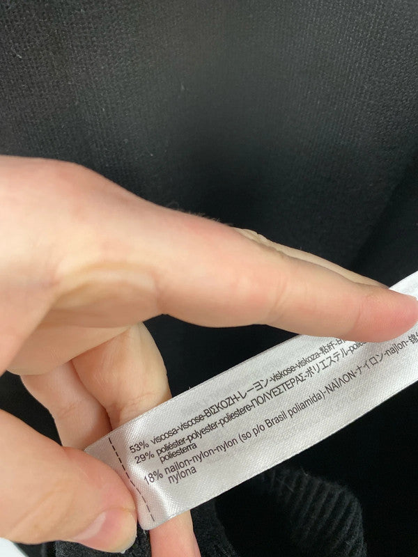 Zara Chic Black Jumper Midi Dress Size M KS002