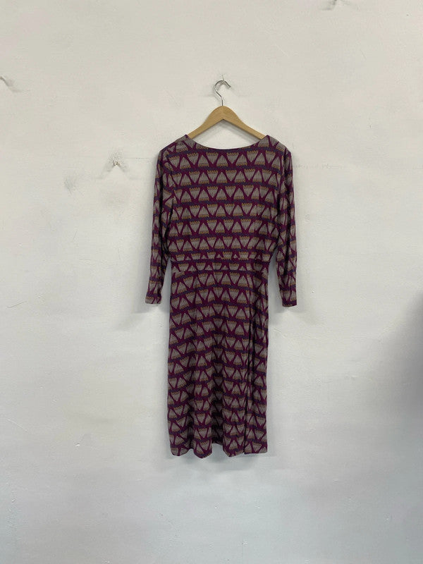 Stunning White Stuff purple midi dress uk 14 KS003