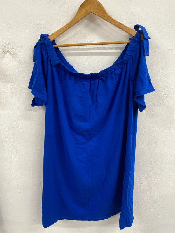 Fab duo of summer jersey dresses XL/18 blues George Papaya #8 CR002