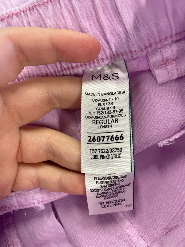 M&S Fabulous Cool Pink Cargo Jeans UK 10 GK002