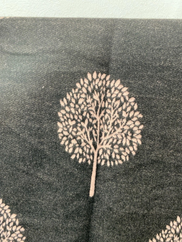 Butterfly Gorgeous Grey & Blush Cashmere Blend Tree Pattern Scarf SS004