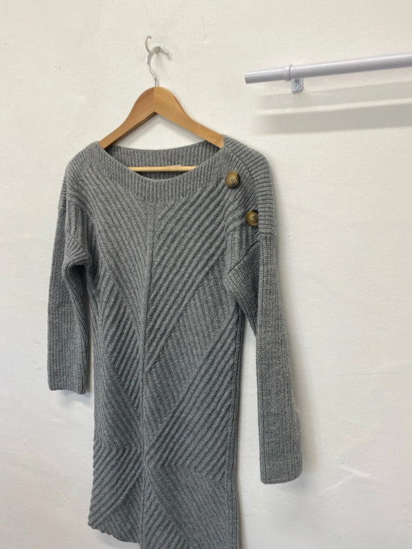 Fabulous Knit grey dress UK8 jumper dress JM008