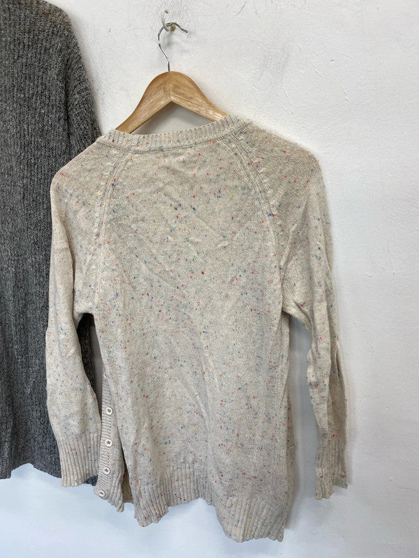 Fabulous duo of loose fit open front cardigans Superdry / New Look UkM #6 JR001