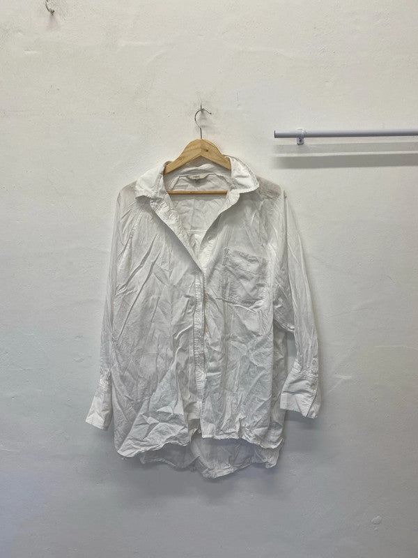 Fabulous Oversized White Pure Cotton Uk20 Next shirt IM001