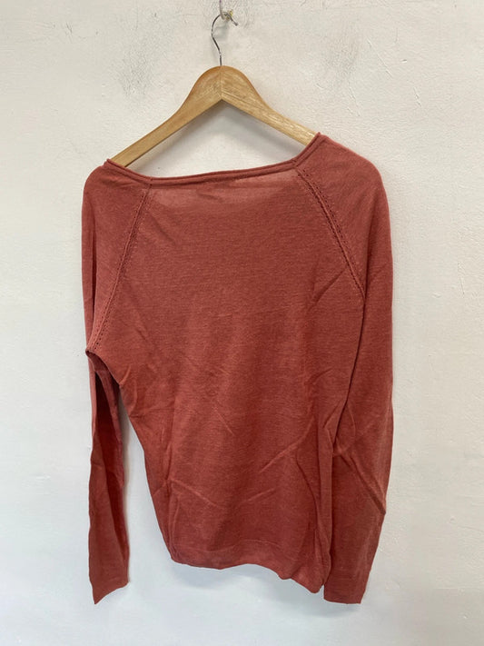 Lovely H&m salmon pink lightweight jumper UK L KM003
