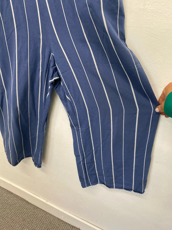 Fabulous Gap Striped soft blue dungarees Uk12 SS002