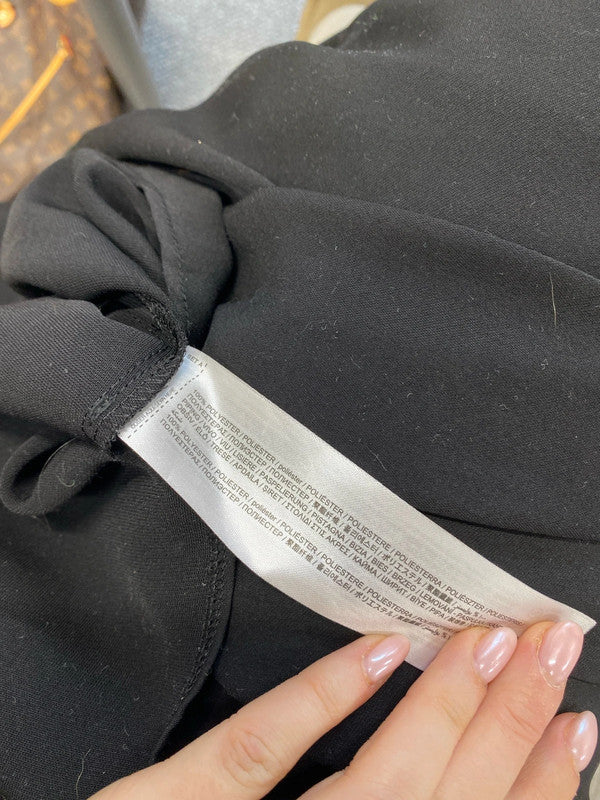 Stunning mango black midi dress with tie back UK M GJ001