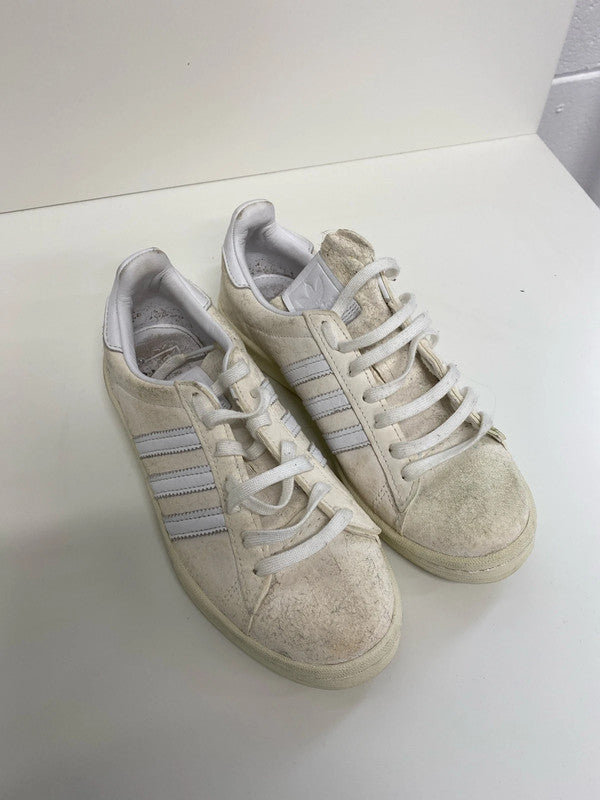 Fabulous Adidas Campers 80’s cream white trainers Uk4 KD001