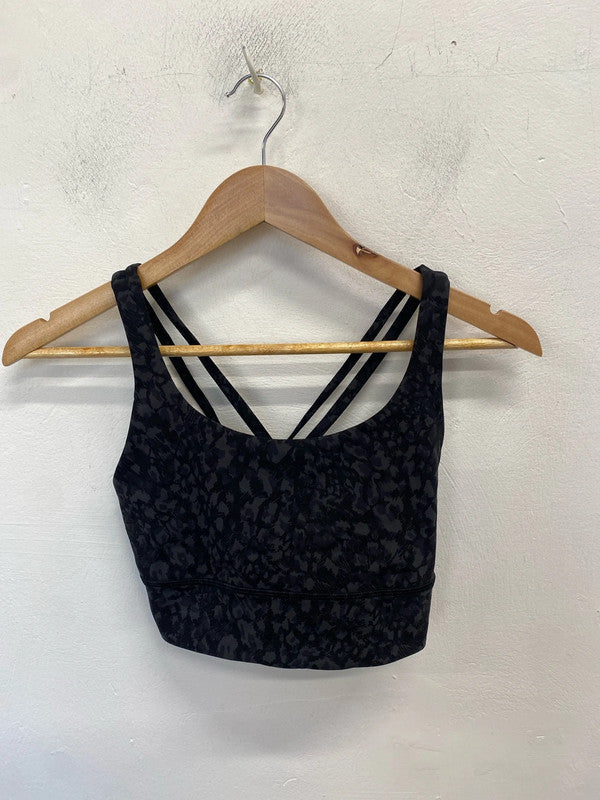 Lovely black grey camo Lululemon sports bra UK 10 CJ001