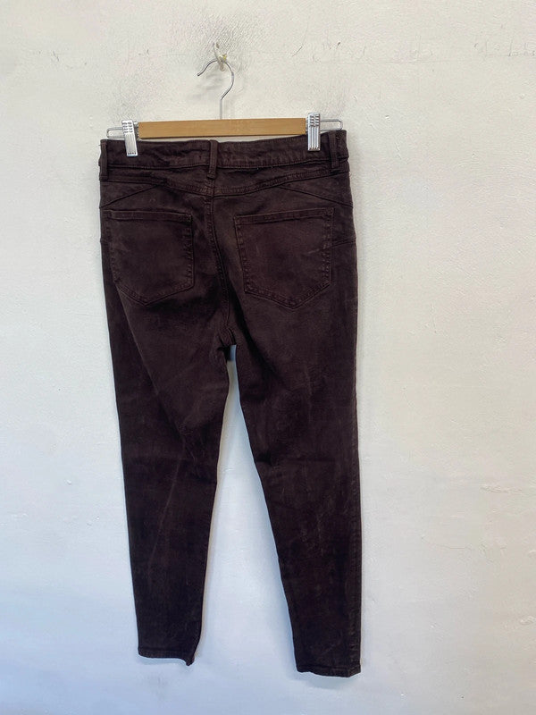 Lovely F&F brown skinny jeans UK 10 GK002