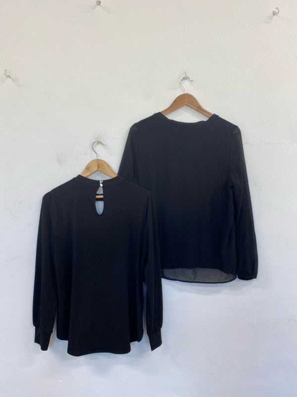 Oasis & Mango Stylish Black Tops Duo Size M #5 LN001