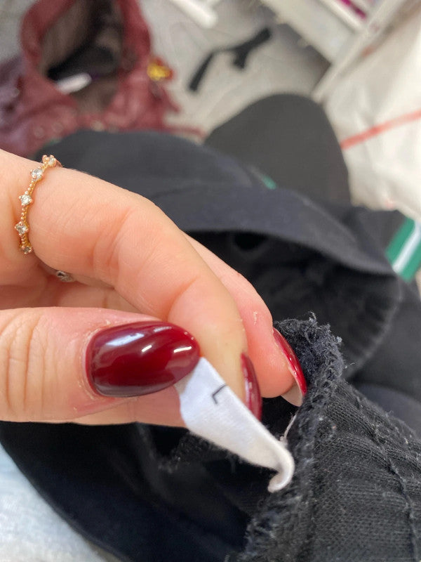 Lovely John Lewis black green side stripe trousers UK L LB004