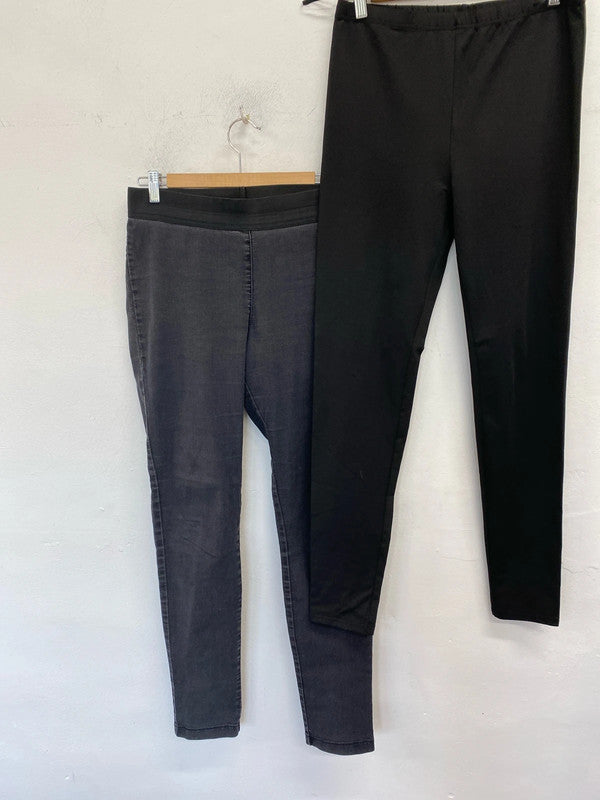 Fabulous duo of Jeggings Uk12 Long M&S Shein #6 SG090