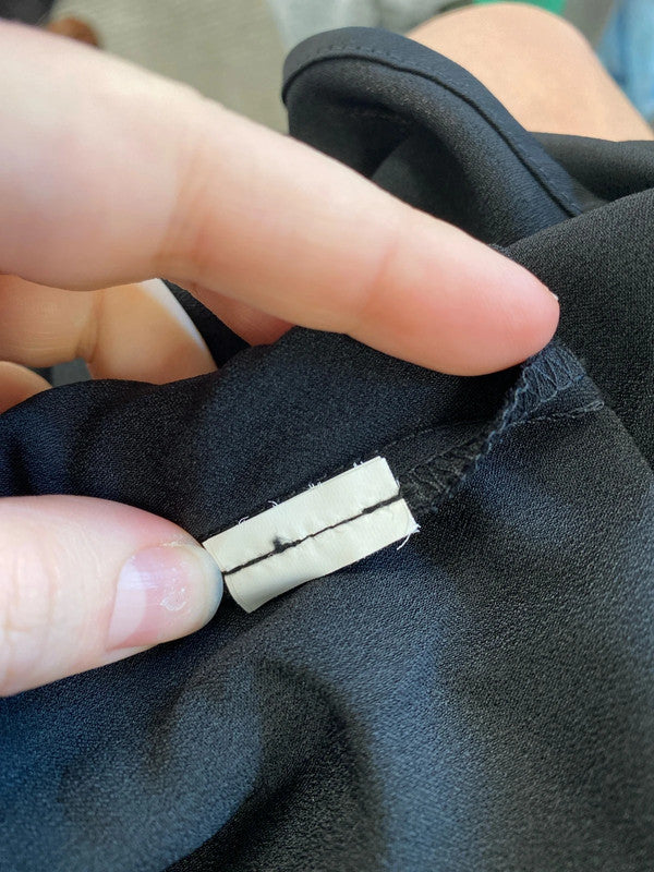 Zara Fabulous Black Fringe Detail Halter Neck Mini Dress Size L GW001