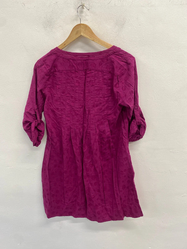 Lovely Laura Ashley magenta tunic UK 12 MM005
