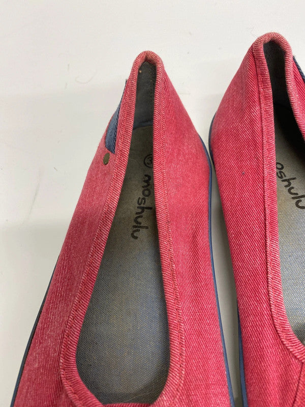 Fab Vintage Moshulu faded red 1990’s plimsole trainers Uk4 MM005