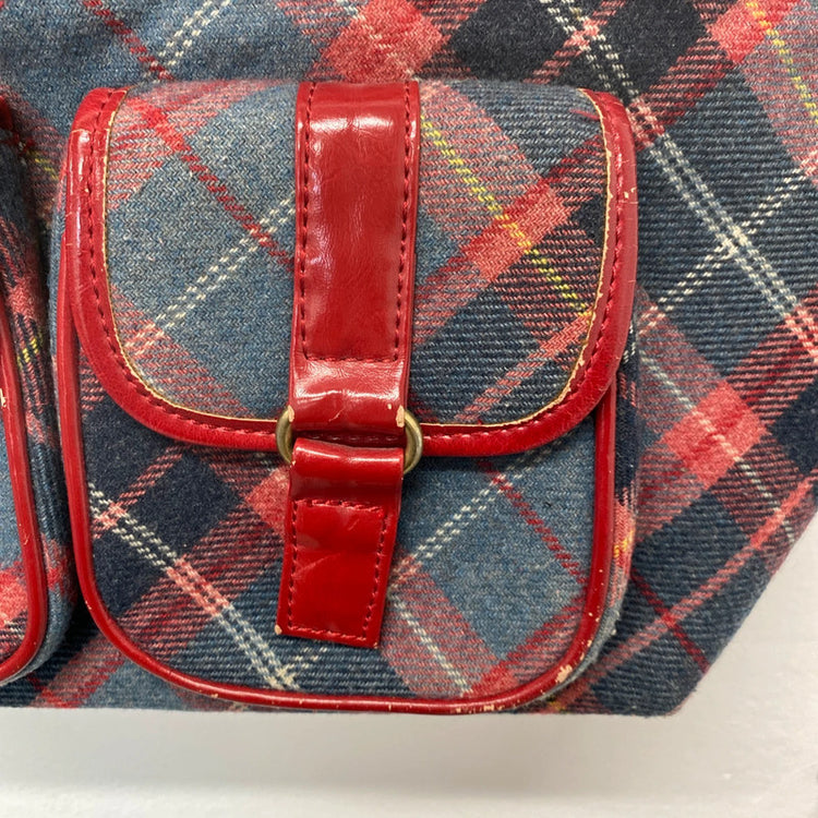 Ness Stylish Blue & Red Tartan Tweed Tote Bag NC001