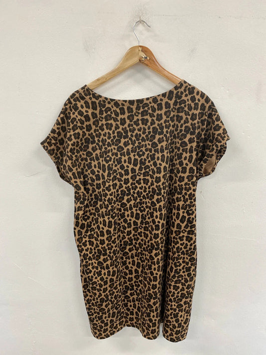 Next Stylish & Comfy Leopard Print Tunic UK 18 LG004