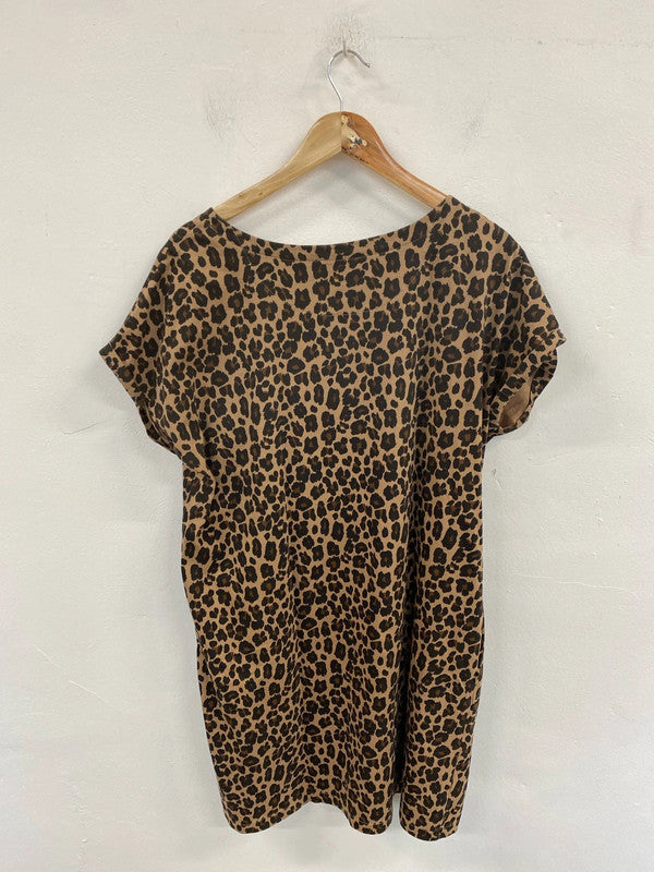 Next Stylish & Comfy Leopard Print Tunic UK 18 LG004