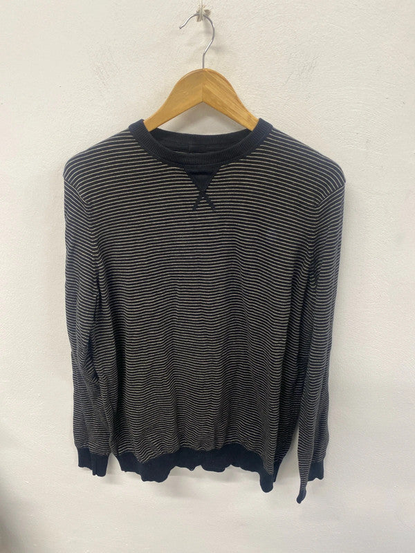 Classic J Hart bros striped knit jumper black beige XXL FE001