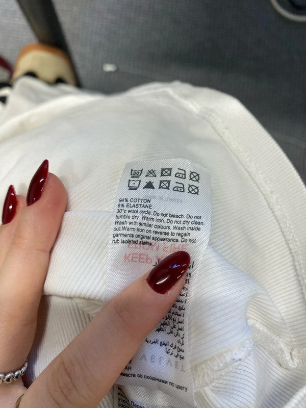 Lovely casual mint velvet white top UK S CJ001