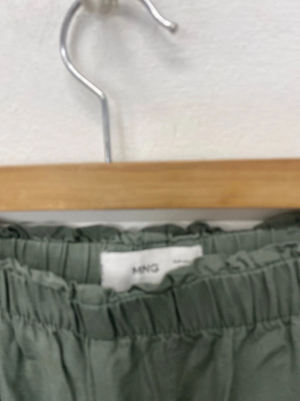 Fabulous Mango Sage green cropped trousers UkM LB004