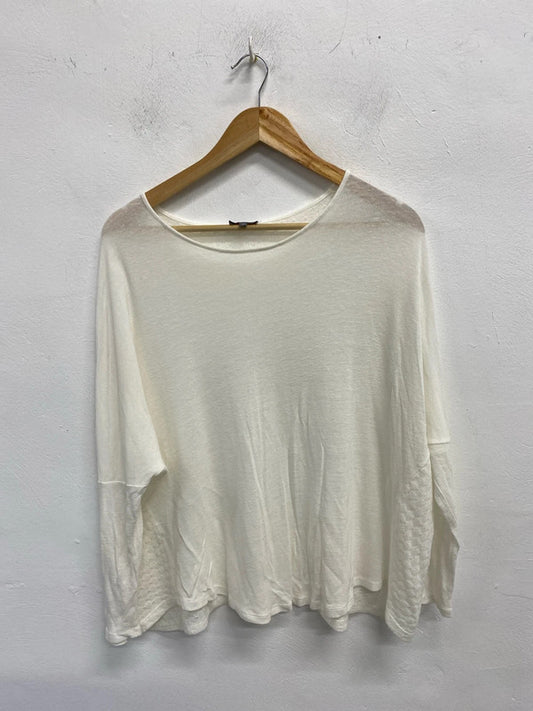 Fabulous Phase Eight Loose fit super soft Ivory knit jumper Uk10 KD001