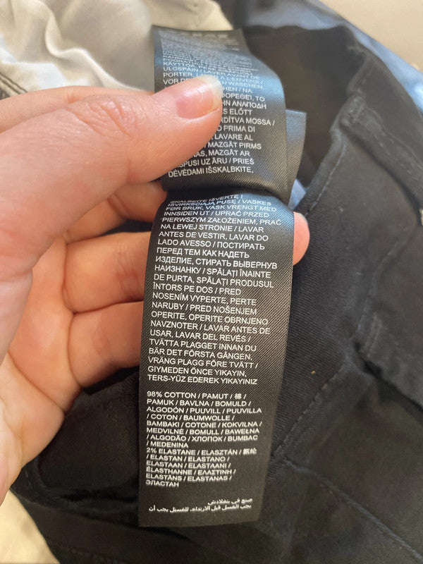 Capsule Stylish Black Chino Shorts UK 10 AO001