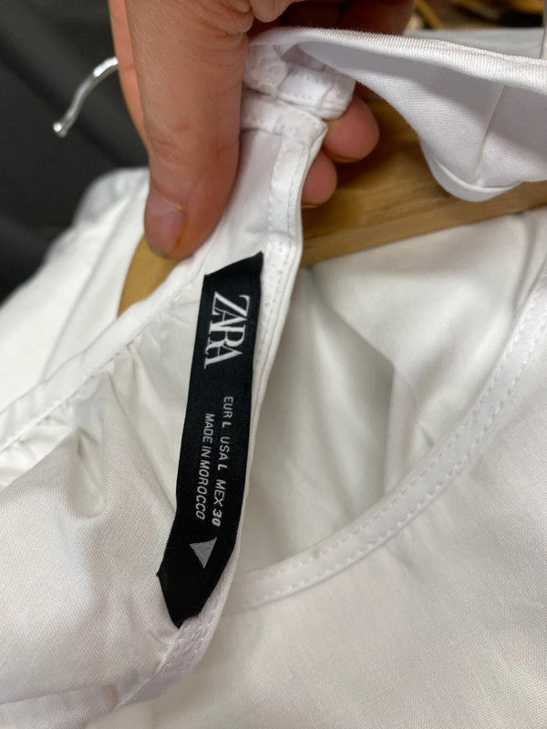 Fabulous poplin white Zara dress UkL KS002