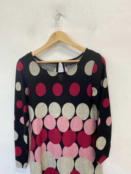 Stunning body flirt spotted disk pink red dress UK S LL003