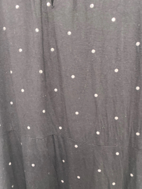 Fabulous White Stuff spotted jersey midi dress Uk12 silver spots SR006