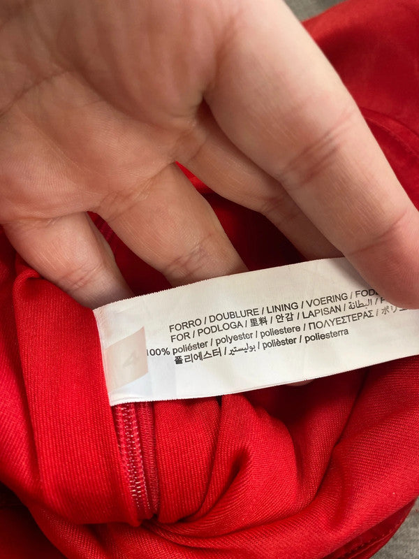 Zara Fabulous Red Satin Asymmetric Mini Skirt Size XS SD002